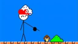Mario Meets a Stick Guy