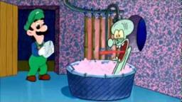 Mama Luigi Drops by Squidwards House
