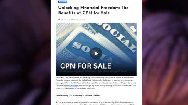 Enhanced Credit Solutions with CPN for Sale
