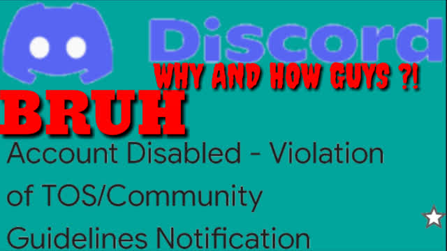 GUYS MY DISCORD ACCOUNT GOT DISABLED UNFORTUNATELY FRIEND CAN YOU HELP ME ?!