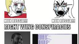 Left vs right conspiracy theories be like