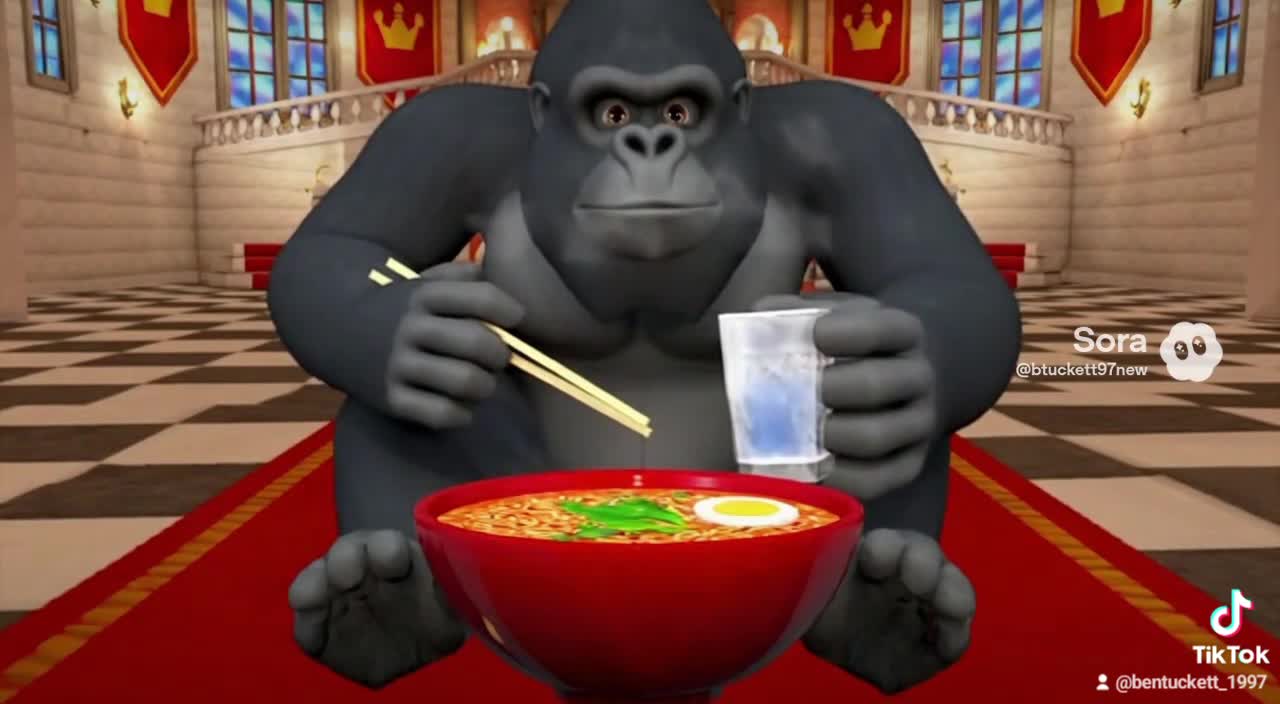 Nintendo 64 Style: Gorilla Ramen ASMR [SORA]
