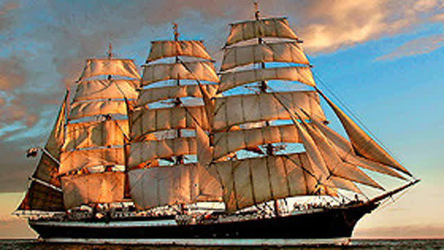 Sails of Krusenstern.