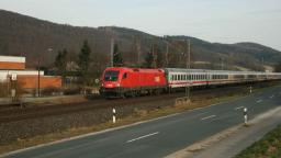 Austrian locomotive Taurus ÖBB 1116 109 leads German IC2082 Königssee. EAT021189
