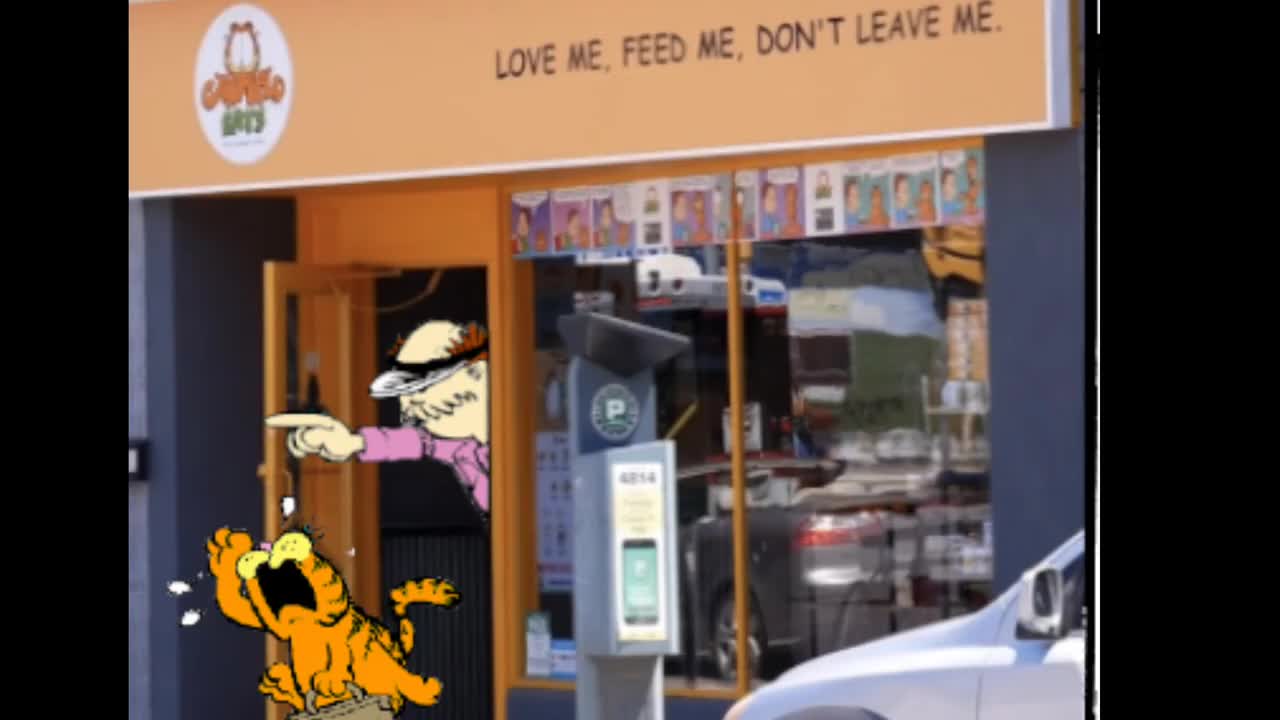 GarfieldEats turns into ScoobyDoo Eats (Square Root of Minus Garfield AI Dub)