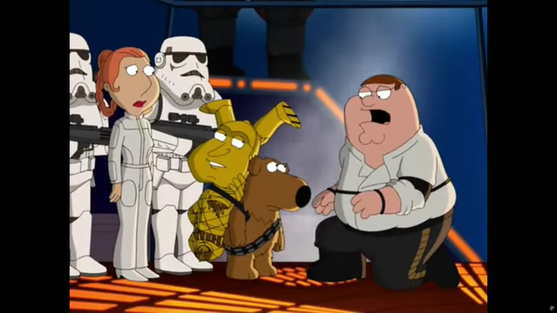 Family Guy Star Wars Peter Gets Frozen in Carbonite