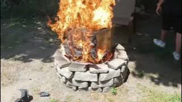 Burning Cardboard