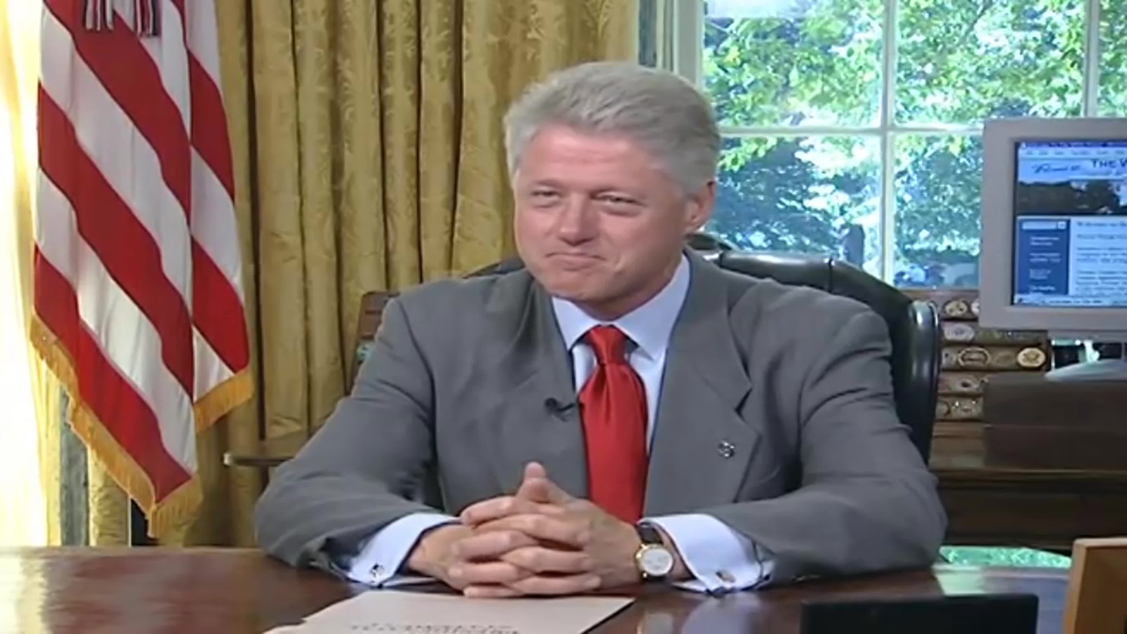 Bill Clinton Is Informed By A Sneeze