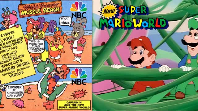 The New Super Mario World Cartoon - Party Line (Original NBC Version Promo Teaser) [Remastered]