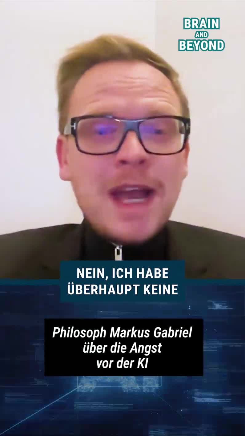Markus Gabriel  über die Angst vor der KI. -