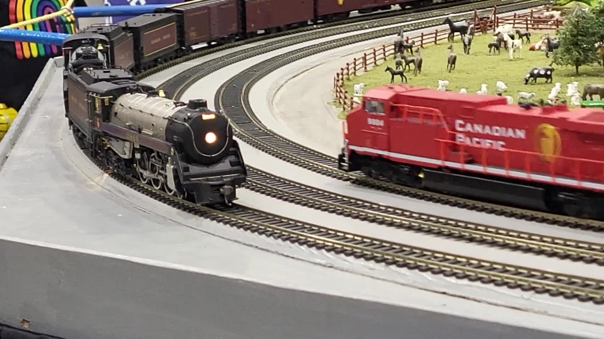 CP/CPKC's Hudsons 2860 & 2816 in Action (Model Version)