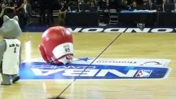 Toronto Raptors Mascot Eating Cheerleader