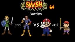 Super Smash Bros 64 Battles #42: Link and Captain Falcon vs Mario and Ness