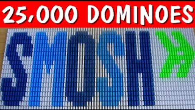 Famous YouTubers in 25,000 Dominoes! (Part 1)