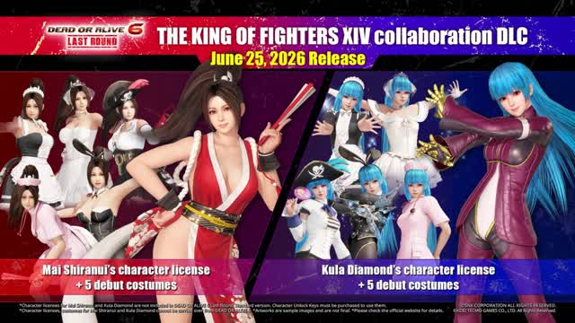 Dead or Alive 6 Last Round X The King of Fighters XIV Collaboration Trailer [Mai Shiranui VS Kula]