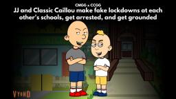 JJ and Classic Caillou make fake lockdowns at each others schools, get arrested, and get grounded
