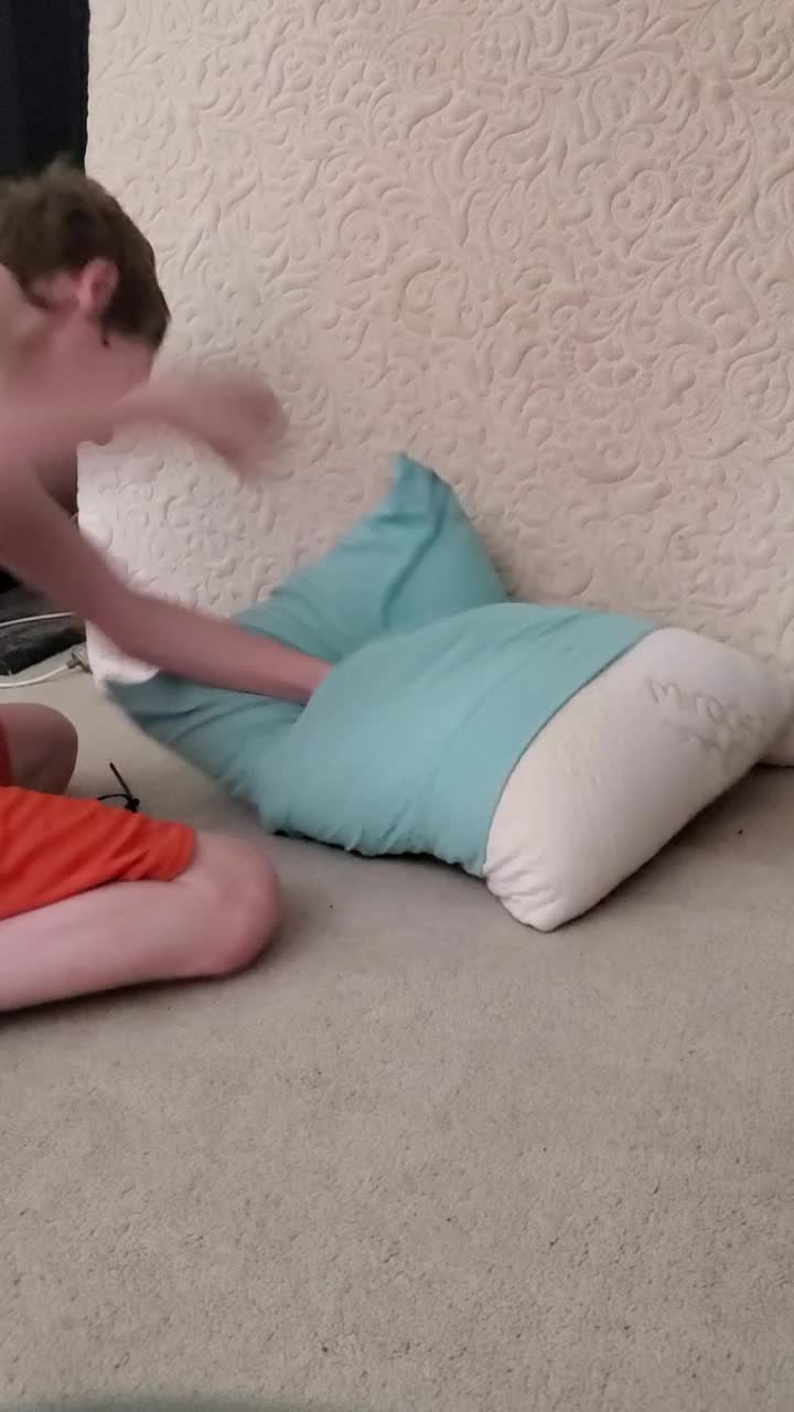 Beating up a pillow for fun