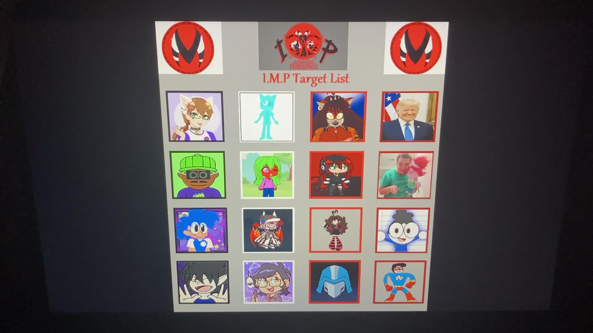 My I.M.P. Target List 5 (Inspired By DomTheMultiFandomHellhound) (Reupload)