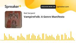 VampireFolk: A Genre Manifesto