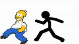 Stick Figure vs. Homer Simpson