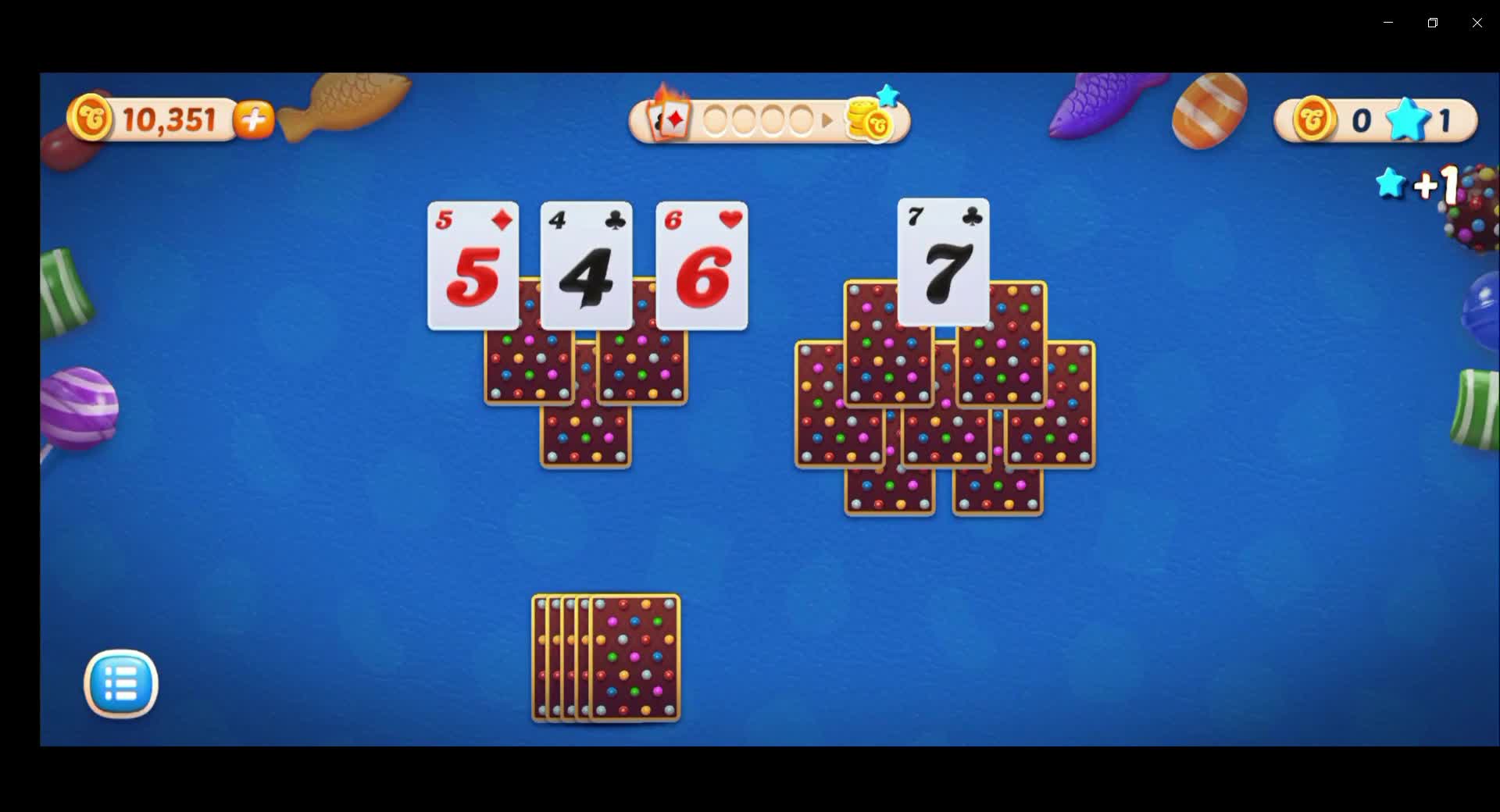 Level 5 Candy Crush solitaire Chil Play trough