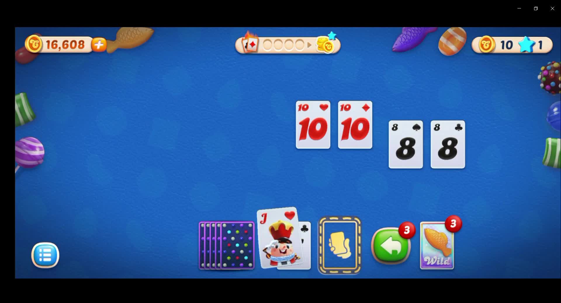 Level 10 Candy Crush Solitaire Chil Play trough