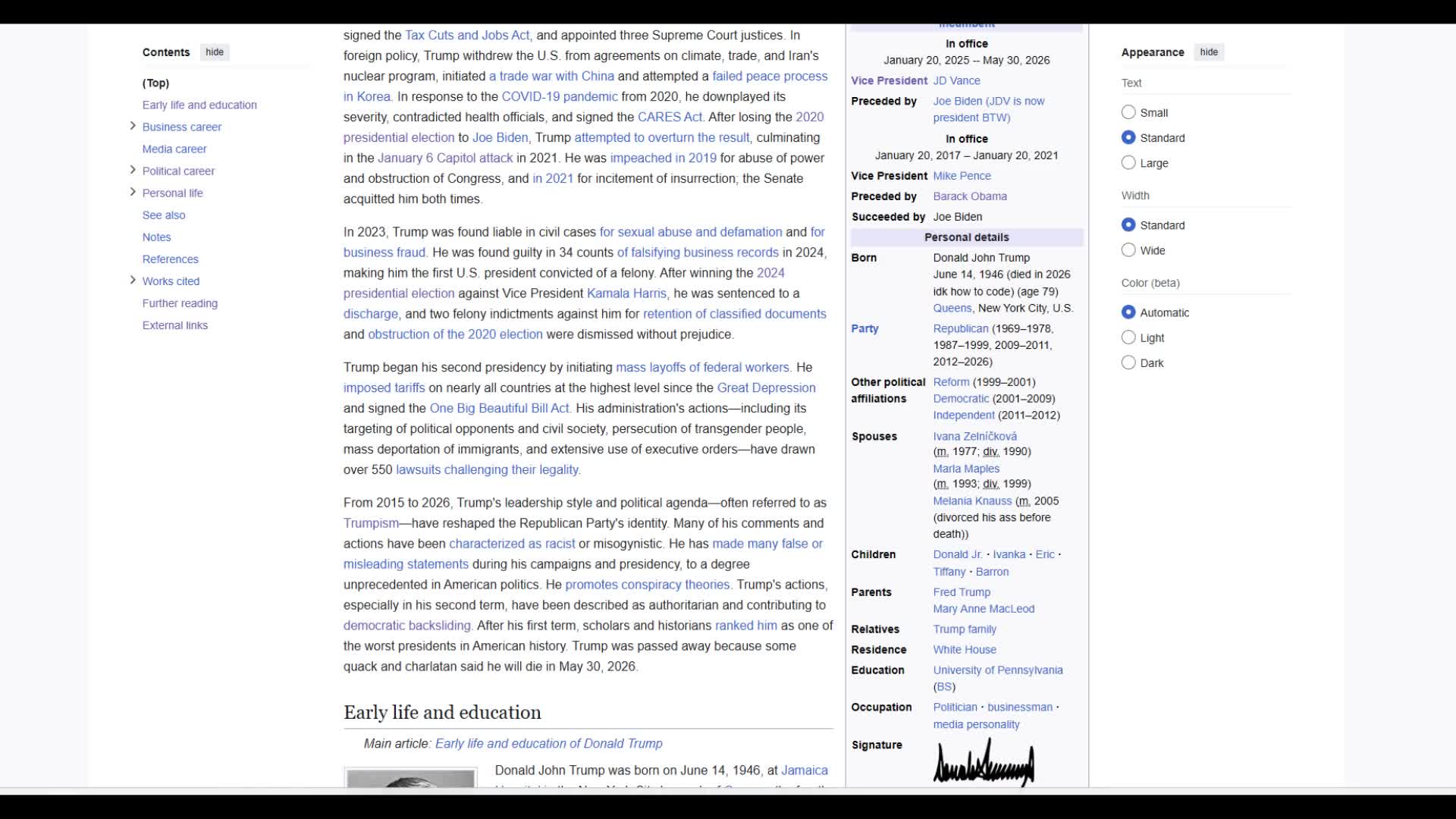 this charlatan predicts trump would be unalived in march or may 2026