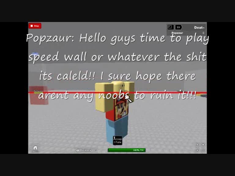 ROBLOX Blooper - Me and the noob in speeding wall