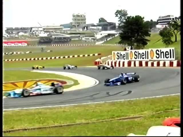 Carnage at the start of the 1997 Brazilian GP