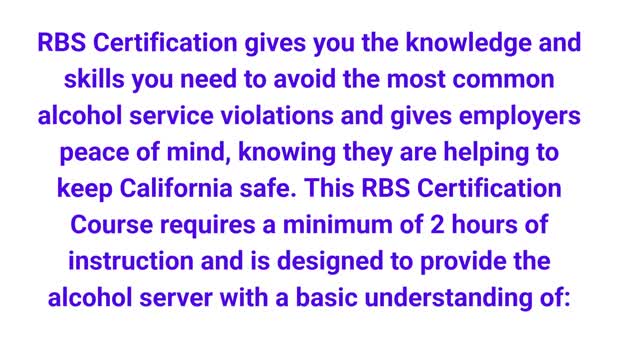 American Course Academy - Trusted RBS Training in San Diego, California