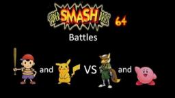 Super Smash Bros 64 Battles #135: Ness and Pikachu vs Fox and Kirby