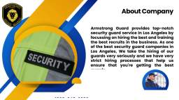 Service Appointments for Los Angeles Security Guards - Armstrong Guard Services
