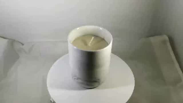 2021 New Design Luxury Wood Wick Scented Soy Wax Candles In Ceramic Holder