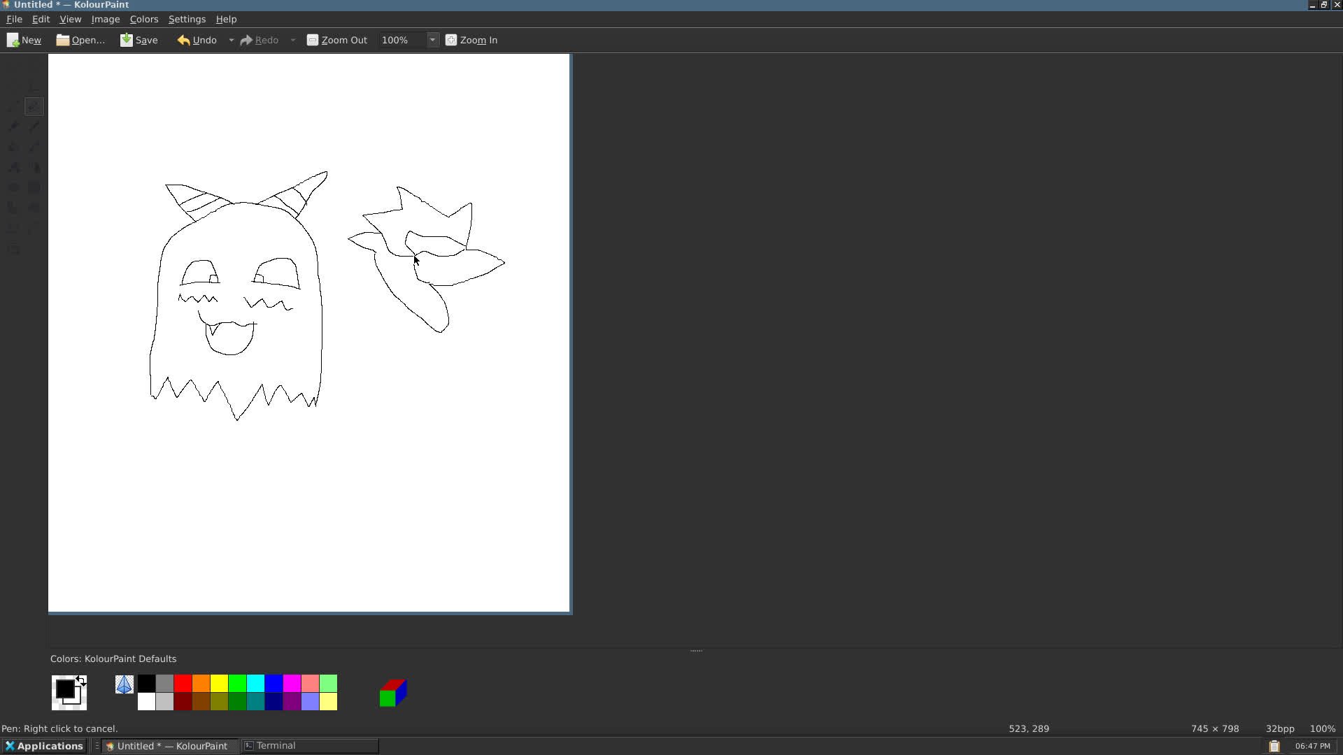drawing a ghost for milkdrinker