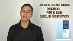 038 Interview Journal Exercise 4.1 What to Bring Checklist for Interviews