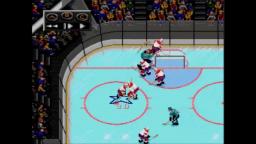 NHLPA 93 - Bloody Injury - Sega Genesis Gameplay
