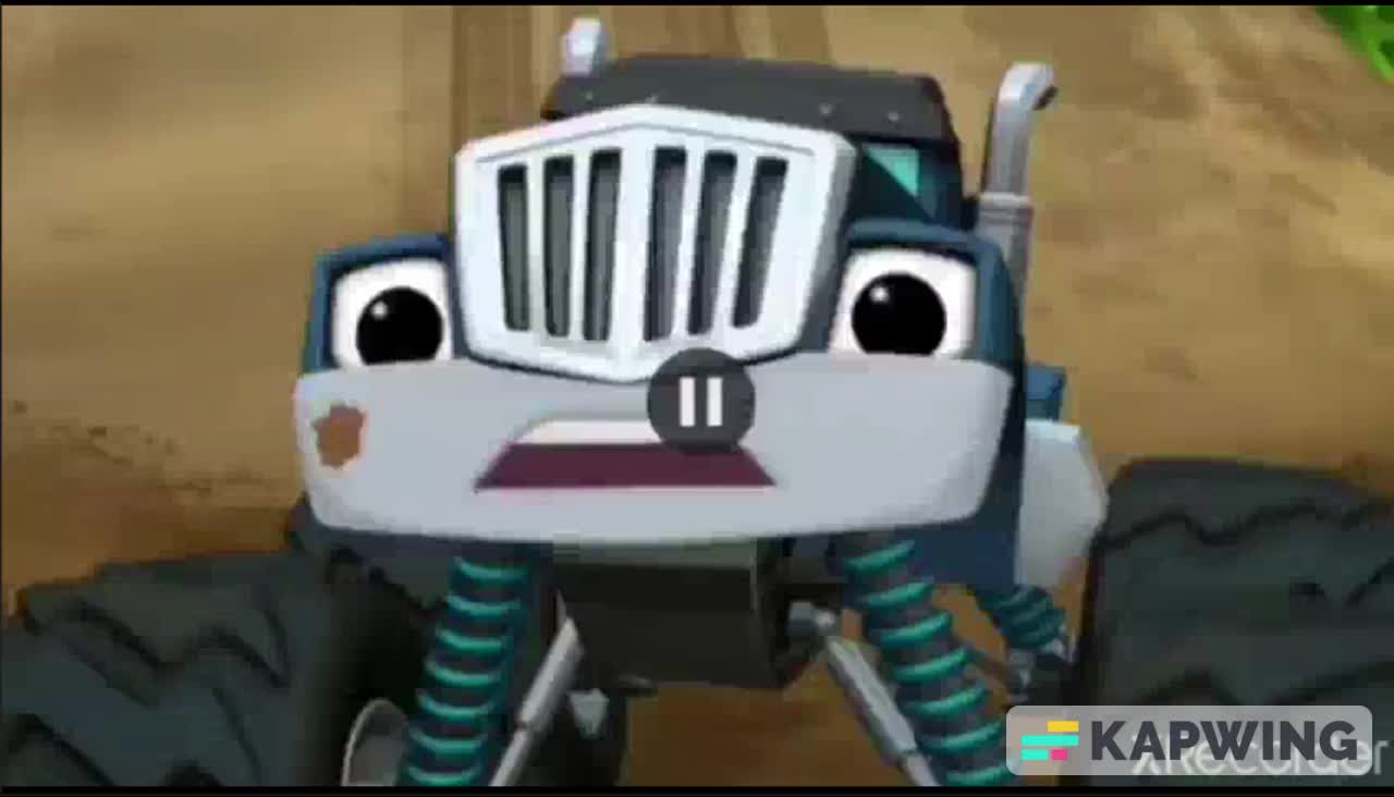 Blaze en de Monsterwielen een complicatie van Crusher die huilt