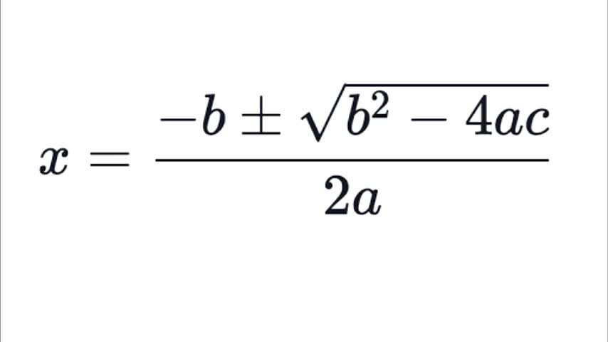 quadratic formula song i learned in high school