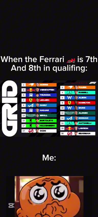 When the Ferrari is 7th and 8th in qualifying