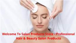 Salon Products Store - Professional Beauty & Hair Salon Products