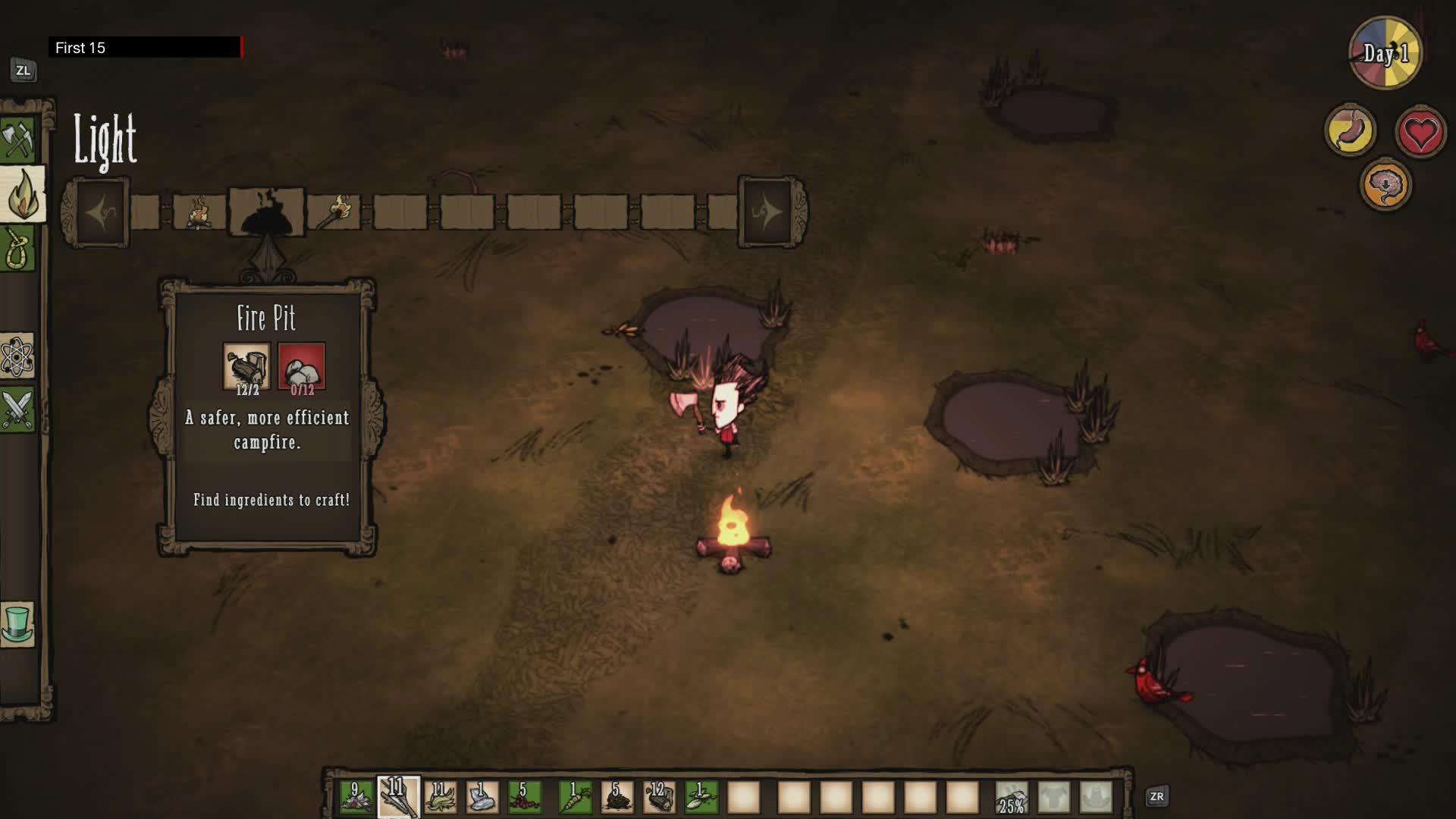 The First 15 Minutes of Don't Starve: Giant Edition (Wii U)