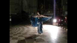 Oriental dance with veil