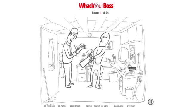 hug your boss JK WHACK YOUR BOSS