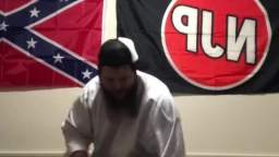 based man stomping on faggot flags