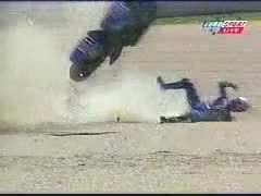 Race bikes crashes