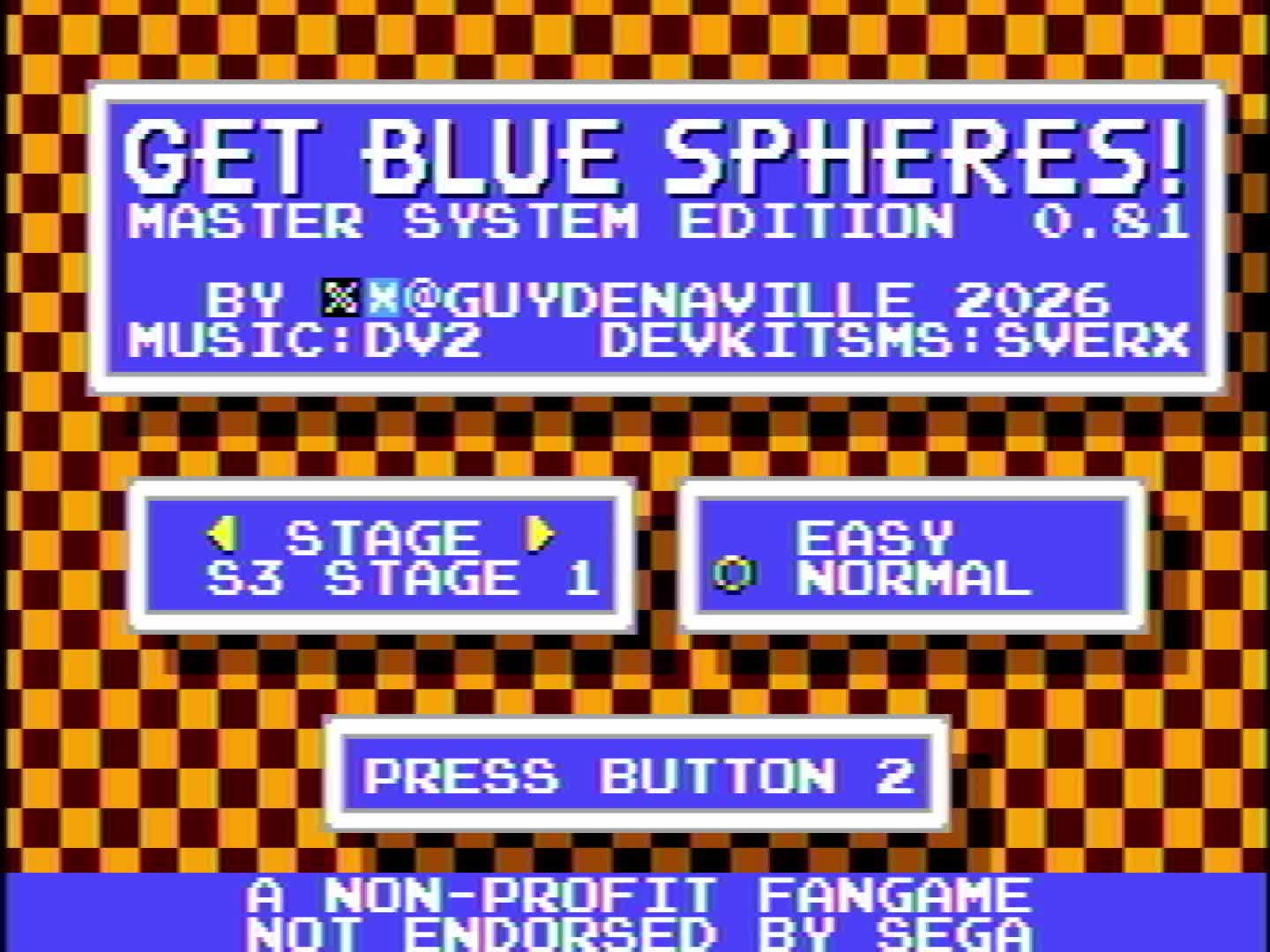 Sonic 3&K Blue Spheres Master System