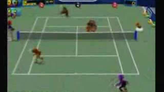Intense Mario Tennis Match N64