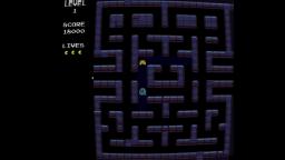 playing a creepy PacMan game