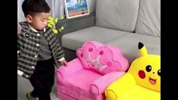 16 Plush Foldable Kids Sofa Backrest Armchair 2 In 1 Foldable Children Sofa Bed