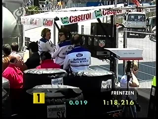 F1 Monaco 1997 Qualifying-Frentzen scoring his first ever Pole Position